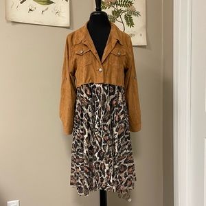 Leopard print long sleeve jacket